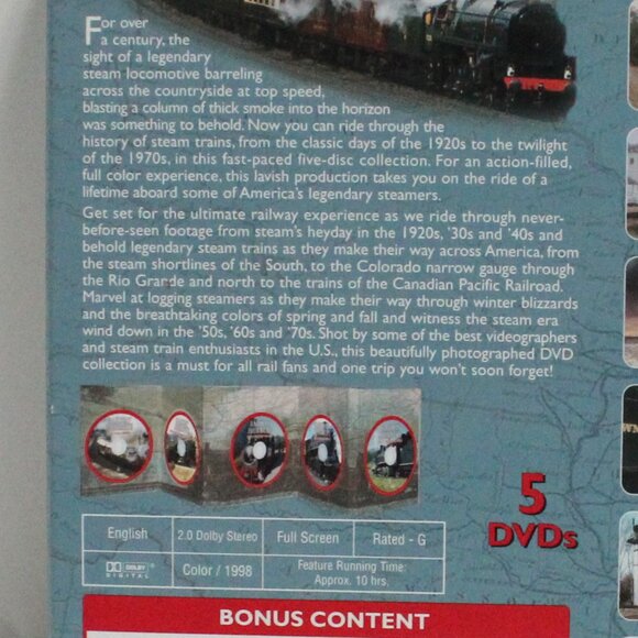 Railway Journeys: The Vanishing Age of Steam 5 Disc DVD Set in a Tin Box - Picture 14 of 16
